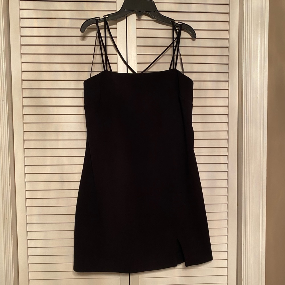 Zara little black spaghetti strap dress, size small
